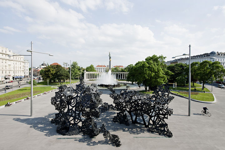 Matthew Ritchie with Aranda/Lasch and Arup AGU, <i>The Morning Line</i> in Vienna, 2011, Photo: Hertha Hurnaus / T-B A21