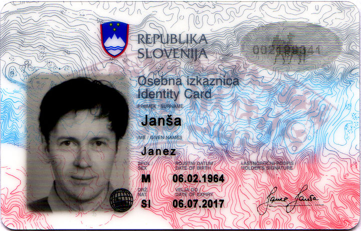 Janez Janša, Janez Janša, Janez Janša 002199341 (Identity Card), Ljubljana, 2007, print on plastic, Courtesy: Janez Janša, Janez Janša, Janez Janša