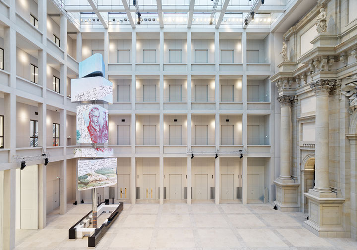 Humboldt Forum Berlin, foyer with cosmograph, © SHF/: Alexander Schippel