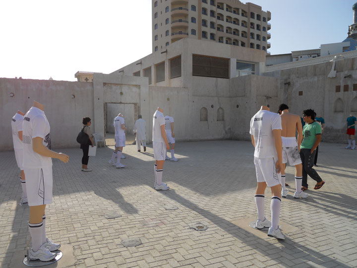 Mustapha Benfodil, <i>Maportaliche/Ecritures sauvages (It Has No Importance/Wild Writings)</i>, 2011, view of one of the censored installations, Sharjah Biennial 10, 2011, photo: Nat Muller