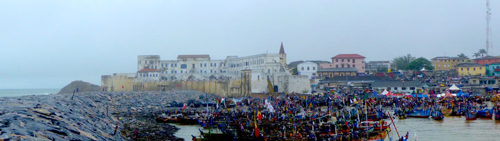 Cape Coast Castle (present-day Ghana) is one of the imperial architectures of the trans-Atlantic trafficking of human beings that is most strongly associated with extinction. Photo: Fazil Moradi, June 2023