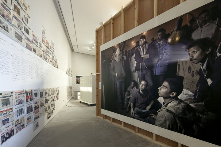 <i>Cairo. Open City – New Testimonies from an Ongoing Revolution</i>, View of the censored exhibition, East Wing Gallery, Dubai, May 2014, Courtesy: East Wing
