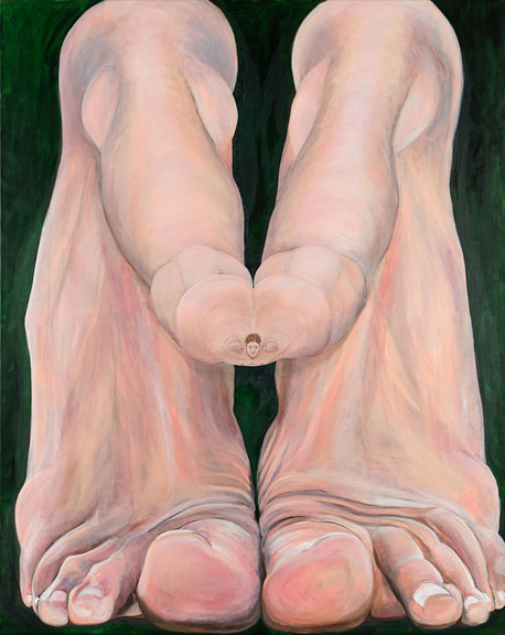 Jana Euler, under this perspective, 1, 2015 Oil on canvas, from the exhibition <i>Inhuman</i>, Fridericianum Kassel, 2015 © Photo: Nils Klinger