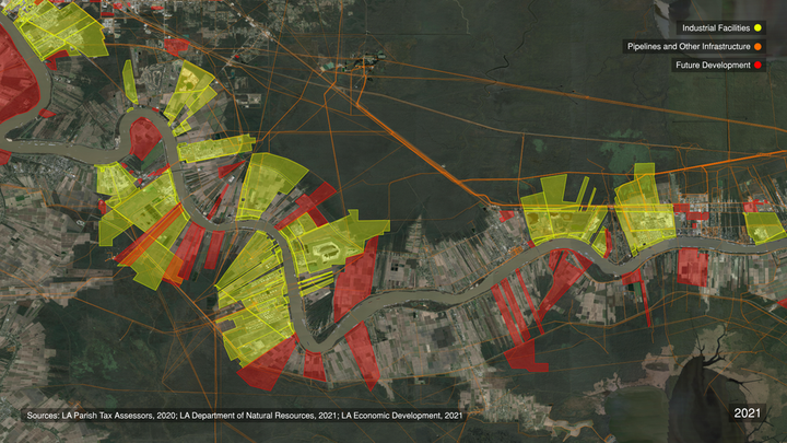 Forensic Architecture, "Environmental Racism in Death Alley, Louisiana", 2021