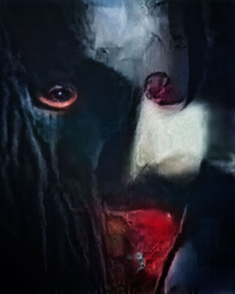 Trevor Paglen, <i>Vampire (Corpus: Monsters of Capitalism) Adversarially Evolved Hallucination</i>, 2017, Dye sublimation metal print, Courtesy: Trevor Paglen und Metro Pictures, New York