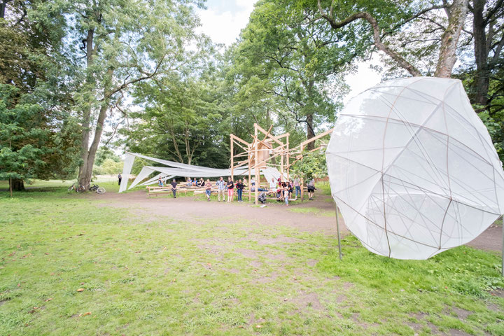 Ciudad Abierta, <i>Amereida Phaléne Latin South América</i>, 2017, Installation im Rahmen der documenta 14, Pavillon, Karlsaue, Kassel, Foto: Mathias Völzke