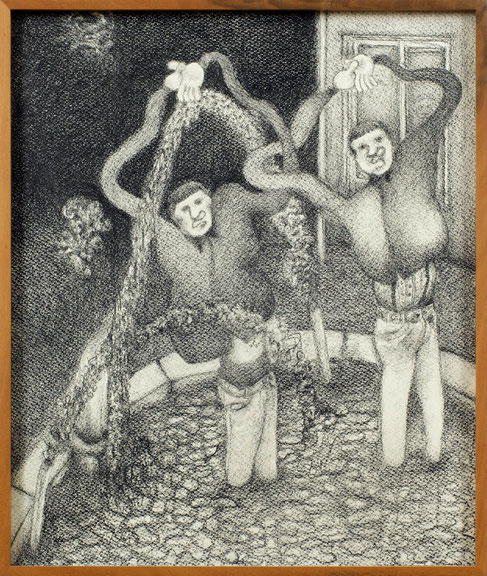 Till Megerle, <i>Untitled</i>, 2018, Kohle auf Papier, 51 x 43 cm