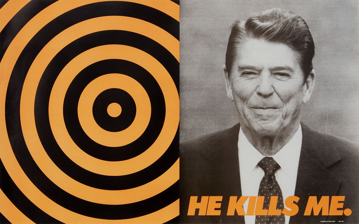 Donald Moffett <i>He Kills Me</i>, 1987 Courtesy: Donald Moffett und Marianne Boesky Gallery, New York und Aspen