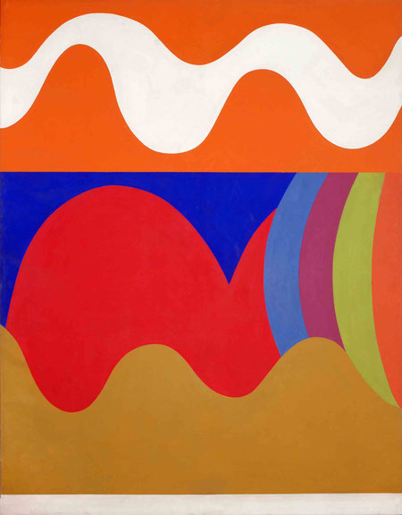 Mohamed Melehi, <i>Departure</i>, 1963, Acryl auf Leinwand, Sammung Topazia Alliata, Romei