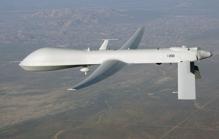 General Atomics MQ-1 Predator unarmed drone, General Atomics company PR image